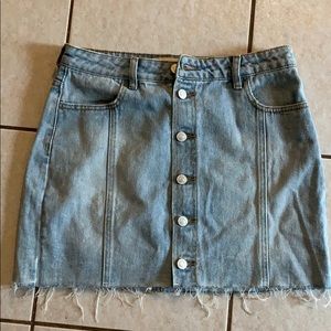 • PacSun Denim Skirt with Buttons •